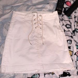 NWOT J. Crew Denim Lace Up Skirt